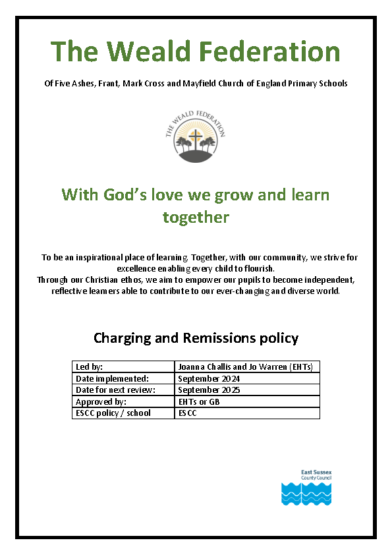 Charging & Remissions Policy